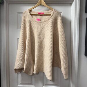 Lilly Pulitzer Arienza Sweater Light Heathered Sand Bar size XL NEW WITH TAGS